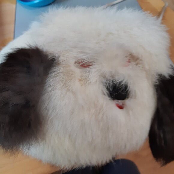 Adorable rabbit fur small puppy pouch - Picture 11 of 15